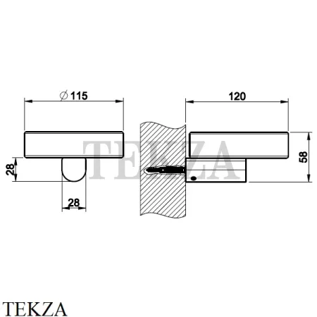 Gessi RILIEVO Мыльница настенная, композит белый 59501-299, черный матовый