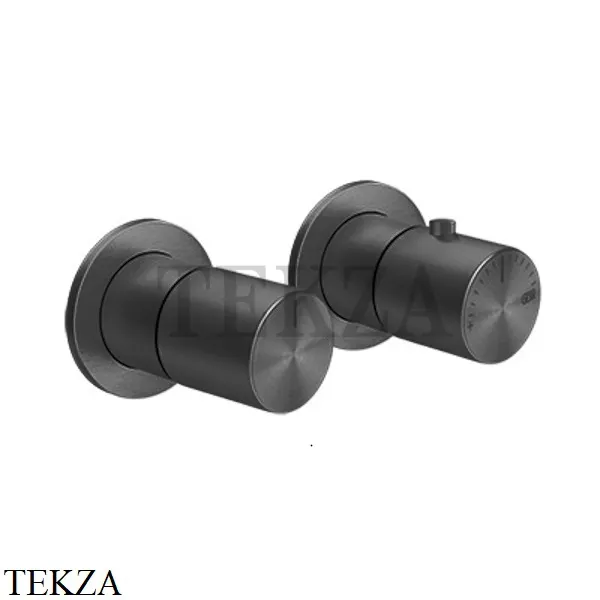 Gessi Habito UNITO Термостат для душа на 1 поток, внешняя часть 70032-707, Black Metal Brushed
