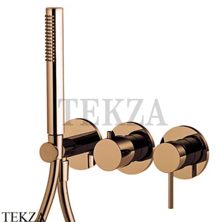 FIMA Carlo Frattini Spillo UP Смеситель для душа, 2 потока с гарнитуром F3049WX8ZS, Brushed Amber Bronze