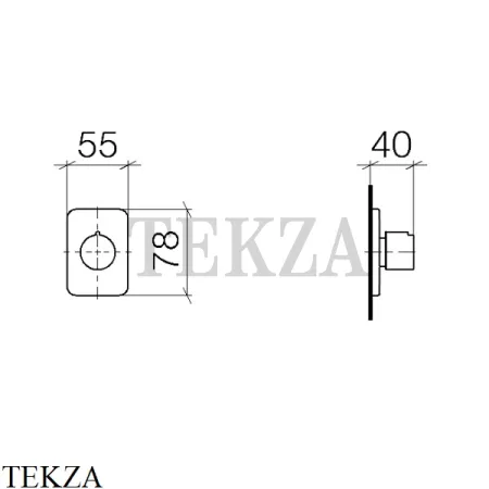 Dornbracht LULU Вентиль для скрытого монтажа, внешняя часть 36607710-00, хром глянец