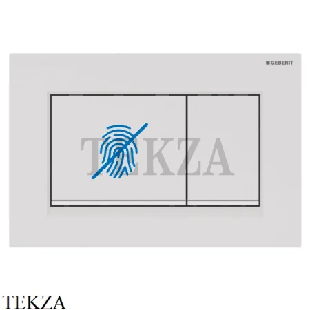 Geberit Sigma30 Клавиша смыва, защита от отпечатков пластик 115.883.01.1, белый матовый/ белый глянец