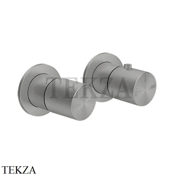 Gessi Habito DIAMANTATO Термостат для душа на 1 поток, внешняя часть 70632-149, Finox Brushed Nickel