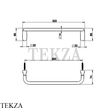 Gessi Goccia Держатель для банного полотенца 30 см 38097-031, хром глянец