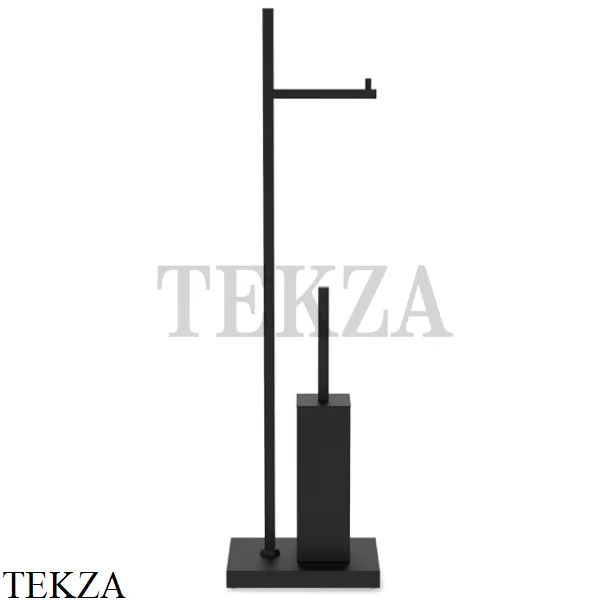 Decor Walther Cube DW 671 напольная стойка с ершиком и бумагодержателем, черный матовый