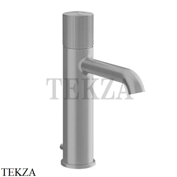 Gessi Habito RIGATO Смеситель для раковины средний, с донным клапаном 70505-149, Finox Brushed Nickel