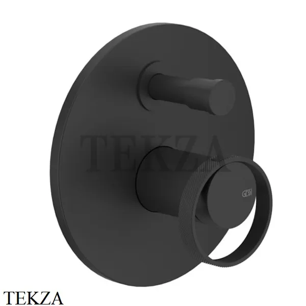 Gessi ANELLO Смеситель для душа круглый, на 2 потока 63377-299, Black XL