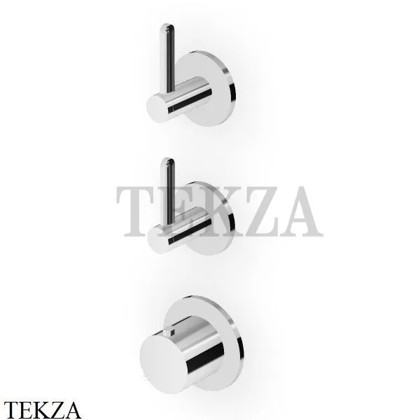 Zucchetti Isy22 Термостат для душа, 2 потока, внушняя часть ZIS3802, хром глянец