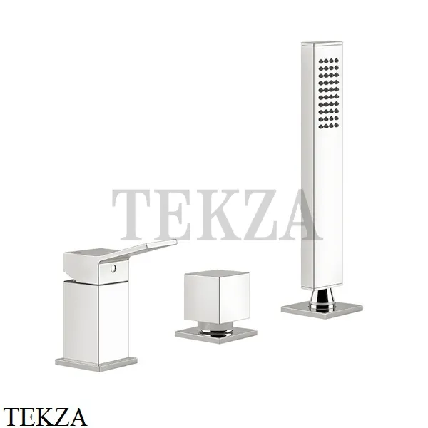 Gessi RETTANGOLO K Смеситель для ванны, без излива 53043-149, Finox Brushed Nickel