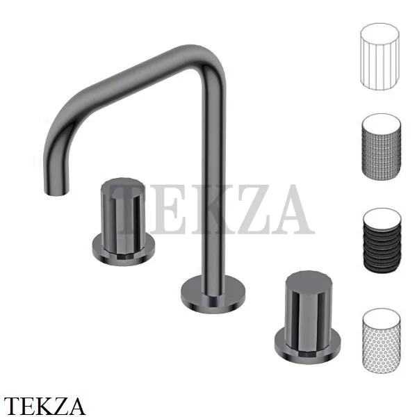 Ritmonio Diametro35 Impronte Смеситель для раковины, без гарнитура PR51AP201 F31, Frosted Black Chrome