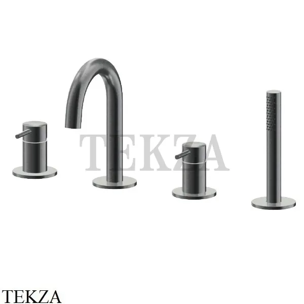 Newform X-Steel 316 Смеситель на борт ванны с гарнитуром 69682XC.59.064, PVD Brushed gun metal
