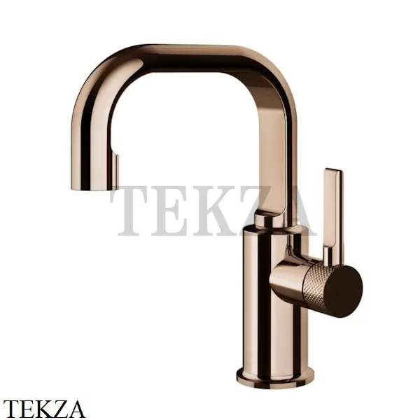 Gessi INCISO Смеситель для раковины ручка сбоку, без гарнитура 58009-030, Copper глянец