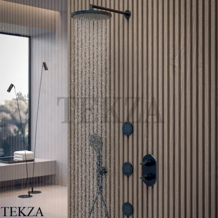 Bossini  APICE Термостат для душа, 2,3,4,5 потока, внешняя часть Z00500.094, никель Brushed