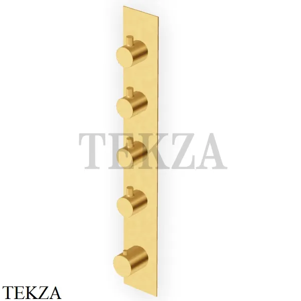 Zucchetti PAN Термостат для душа, 4 выхода, внешняя часть ZT28662.C41, brushed gold