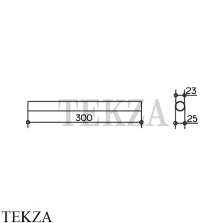 Keuco PLAN Штанга для душевой занавески 14930010300, хром глянец