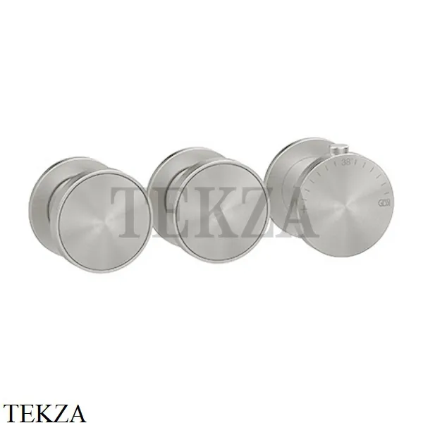 Gessi Origini NEUTRAL Термостат для душа 2 потока, внешняя часть 66334-149, Finox Brushed Nickel