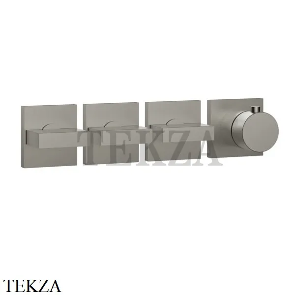 Gessi Rettangolo shower Термостат на 3 потока, внешняя часть 44336-149, Finox Brushed Nickel