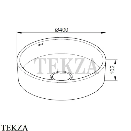 KEUCO Stageline Раковина накладная, без перелива 32880310400, белый глянец