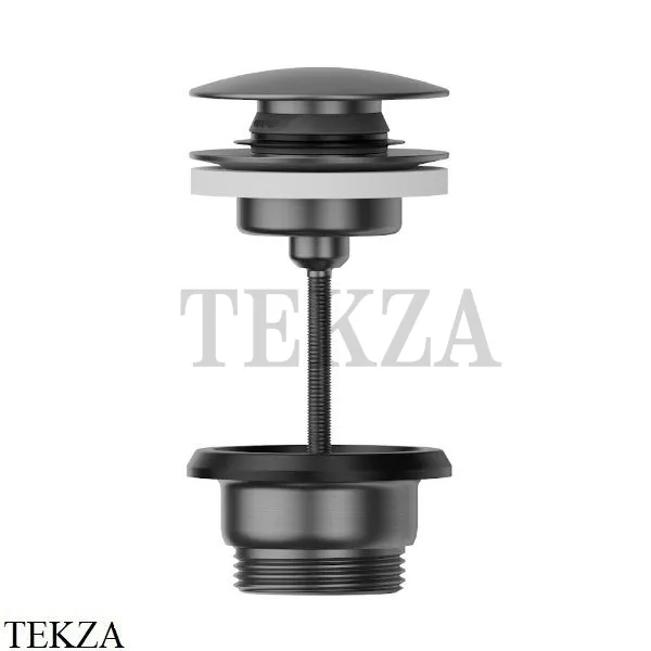 Newform Донный клапан для раковины нажимной, сталь 24686.59.064, PVD Brushed gun metal