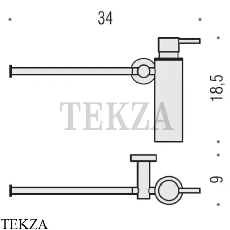 Colombo Plus Дозатор с держателем W4975.NM, черный матовый