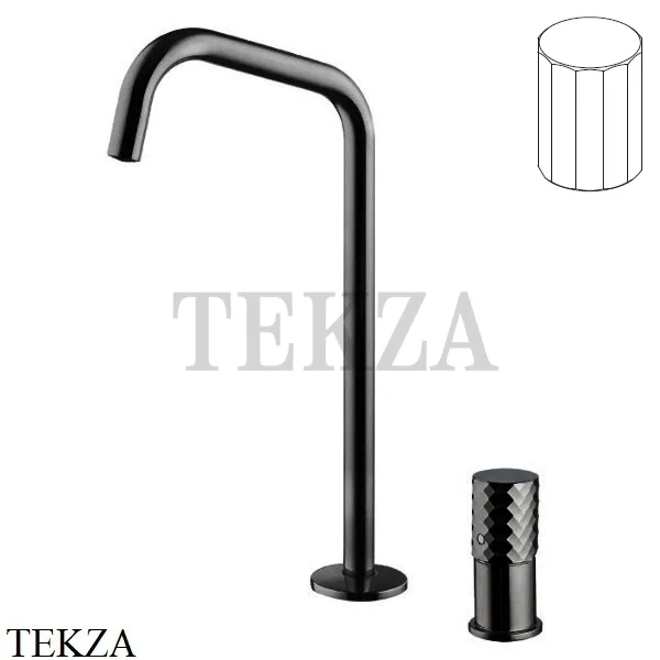 FIMA Carlo Frattini Spillo TECH V Смеситель для раковины, с донным клапаном F3271TNDVNS, черный матовый