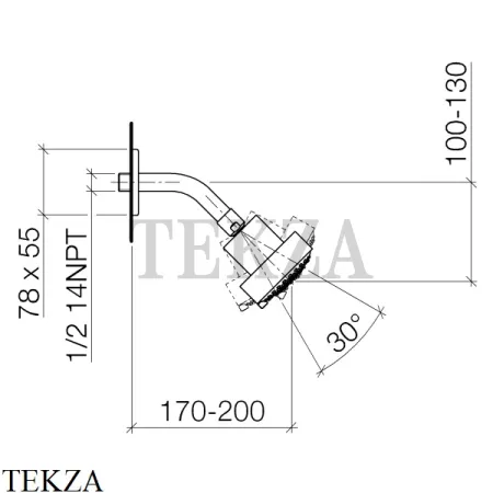 Dornbracht LULU Верхняя душевая лейка с держателем 28508710-00, хром глянец