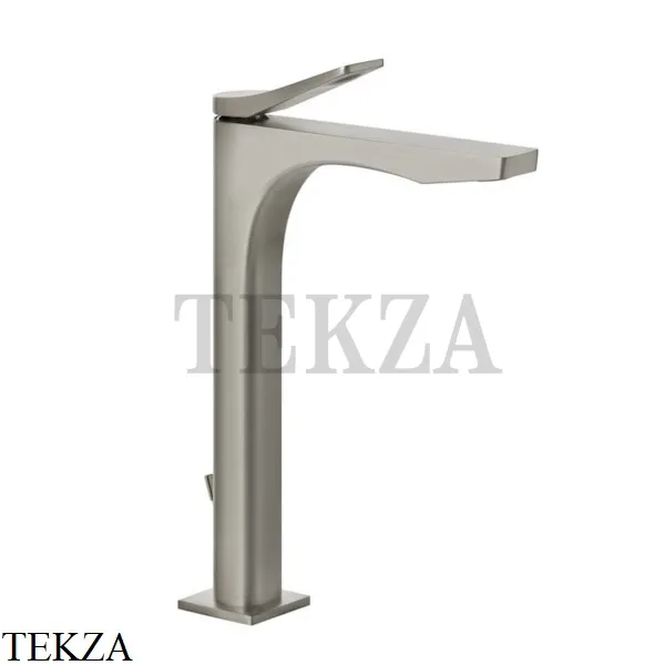 Gessi RILIEVO Смеситель для раковины высокий, с донным клапаном 59003-149, Finox Brushed Nickel