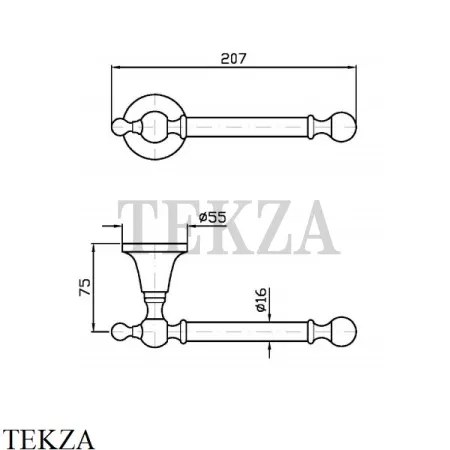 Zucchetti Agora Classic Бумагодержатель без крышки ZAD430, хром глянец