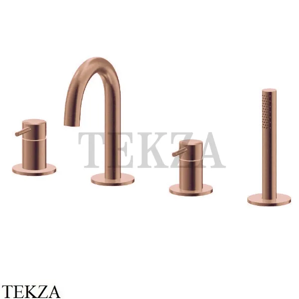Newform X-Steel 316 Смеситель на борт ванны с гарнитуром 69682XC.59.067, PVD Brushed copper bronze
