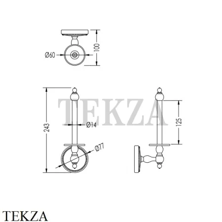 Devon&Devon DOROTHY Держатель для запасного рулона DOR411OT/PS, золото светлое глянец
