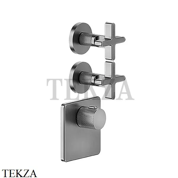 Gessi INCISO WELLNESS Термостат 2 выхода, внешняя часть 58344-706, Black Metal