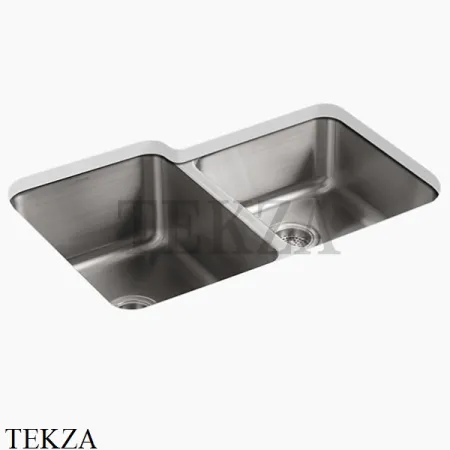 Kohler Undertone Мойка для кухни с двумя чашами K-3177-NA, нержавеющая сталь