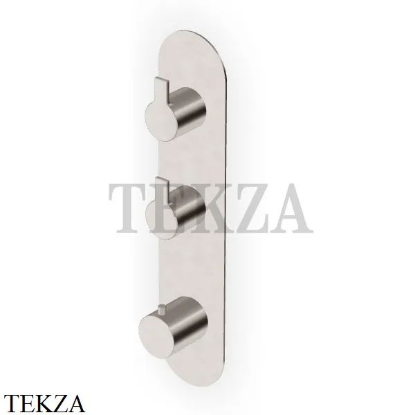 Zucchetti Gill Термостат для душа на планке, 2 потока, внешняя часть ZGL664.C3, brushed nickel