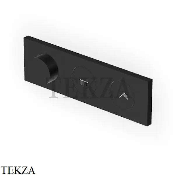 Zucchetti Hoop Термостат для душа на 2 потока, внешняя часть ZHO782.P81, brushed total black PVD