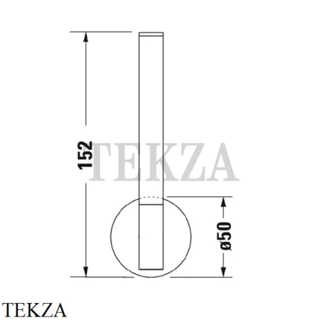Duravit Starck T Держатель для запасного рулона туалетной бумаги 0099394600, черный матовый