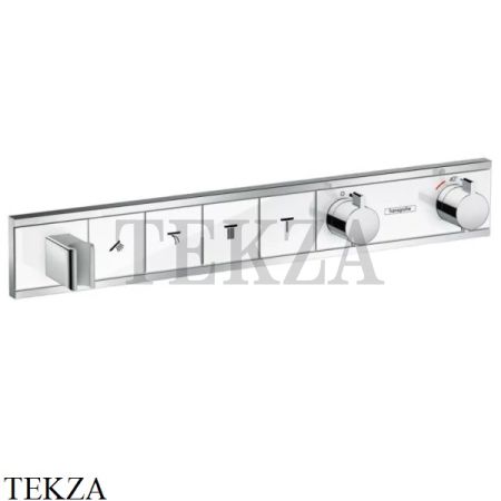 Hansgrohe RainSelect Термостатический модуль, 4 потока, белый/хром глянец, внешняя часть