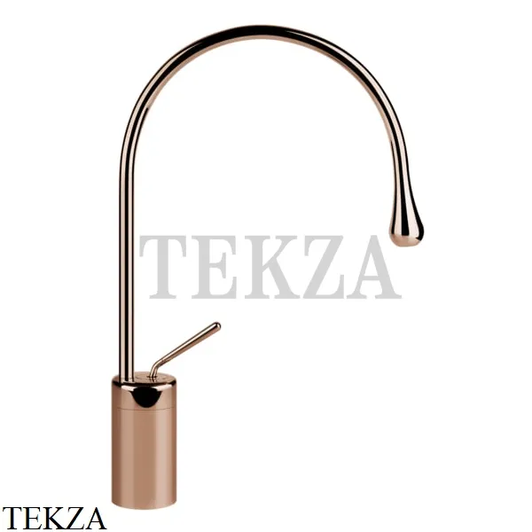 Gessi Goccia Смеситель для раковины высокий, без сливного гарнитура 33605-123, Copper глянец