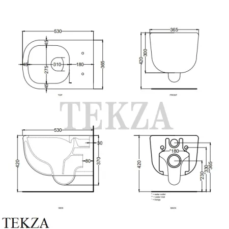 Cielo ERA 2.0 Унитаз подвесной, БЕЗ ОБОДКА, сиденье с микролифтом ERVSK TL, белый матовый Talco
