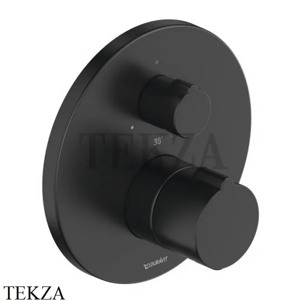 Duravit C.1 Термостат для душа на 1 поток, внешняя часть C14200016046, черный матовый