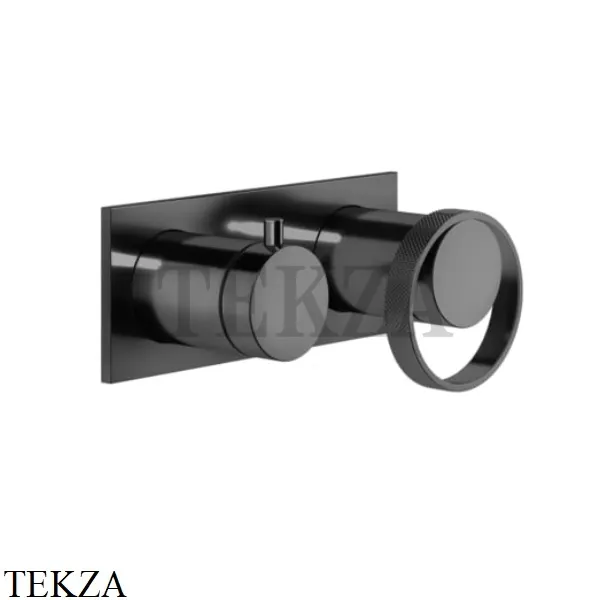 Gessi ANELLO Смеситель для душа с переключателем 2 потока 63379-706, Black Metal