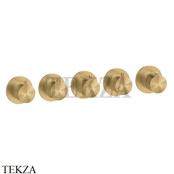 Gessi 316 SHOWER Термостат для душа на 4 выхода, внешняя часть 54338-727, Brushed Brass