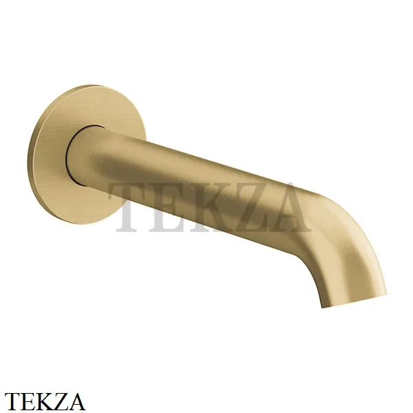 Gessi Origini ACCENT Излив для ванны настенный монтаж 66103-727, Brushed Brass