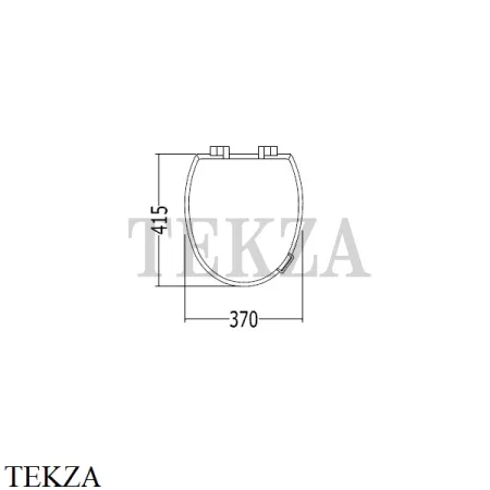 Devon&Devon Classica Сиденье крышка из массива красного дерева 3IBSEMOGCLCR, хром глянец (снято с производства)