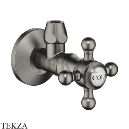 Dornbracht Madison Вентиль угловой, табличка COLD 22900360-99, Dark Platinum matt