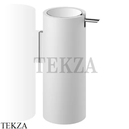 Decor Walther Stone White WSP Настенный дозатор для жидкого мыла или лосьона 0972254, белый матовый-хром глянец