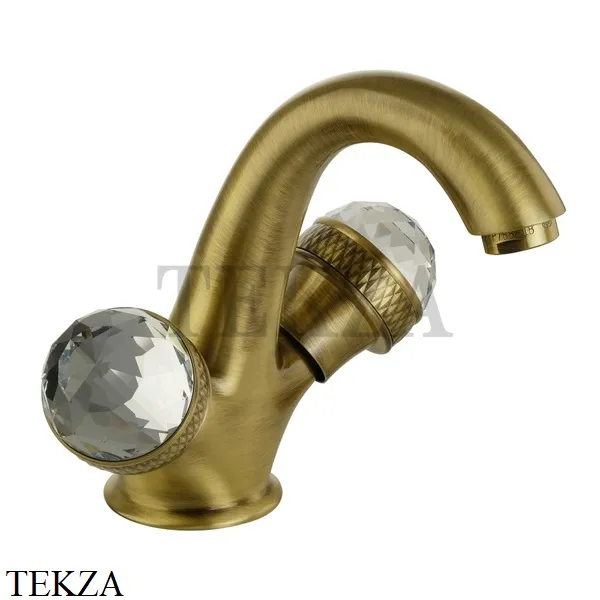 Migliore Axo SWAROVSKI Смеситель для раковины, без сливного гарнитура 18481, бронза classic