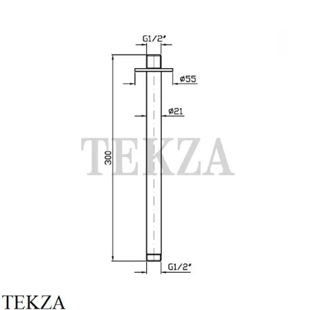 Zucchetti Держатель потолочный 30 для верхнего душа Z93231.XP41, золото brushed