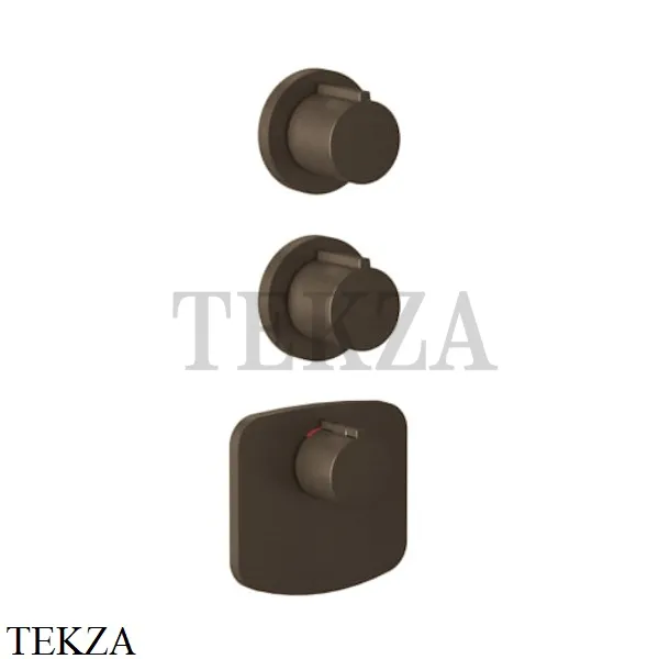 Gessi Ingranaggio-Anello Термостат для душа, 2 потока, внешняя часть 43234-845, Dark Bronze