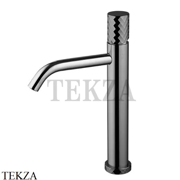 FIMA Carlo Frattini Spillo TECH X Смеситель для раковины, с донным клапаном F3031TLXSXCS, Brushed black chrome