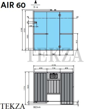 Effegibi AIR 60 Сауна домашняя финская или BIO осина натуральная SA90600001