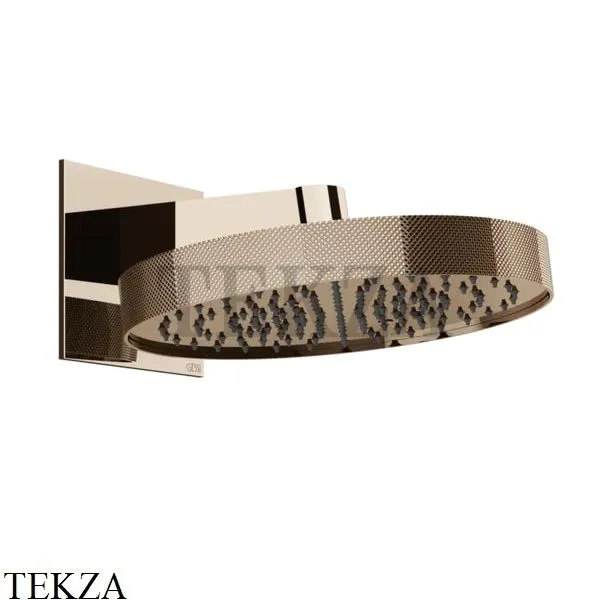 Gessi Inverso Diamantato Верхняя лейка с кронштейном D30 см 63449-030, Copper PVD